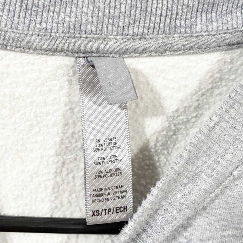 Skims Grey Crewneck Pullover Fleece Lined Sweatshirt Size XS - Picture 3 of 4